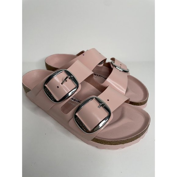 Birkenstock Arizona Big Buckle Sandal High Shine Pink Leather Patent 36 US 5 - Picture 3 of 7